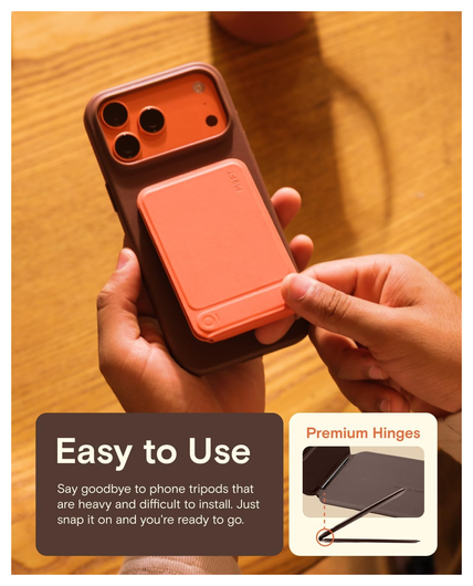 MOFT Tripod Wallet MOVAS MagSafe Kaarthouder met Uitklapbare Standaard Bruin afbeelding 9