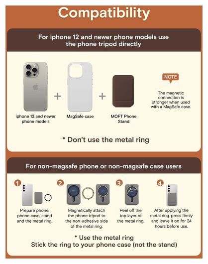 MOFT Tripod Wallet MOVAS MagSafe Kaarthouder met Uitklapbare Standaard Bruin afbeelding 10