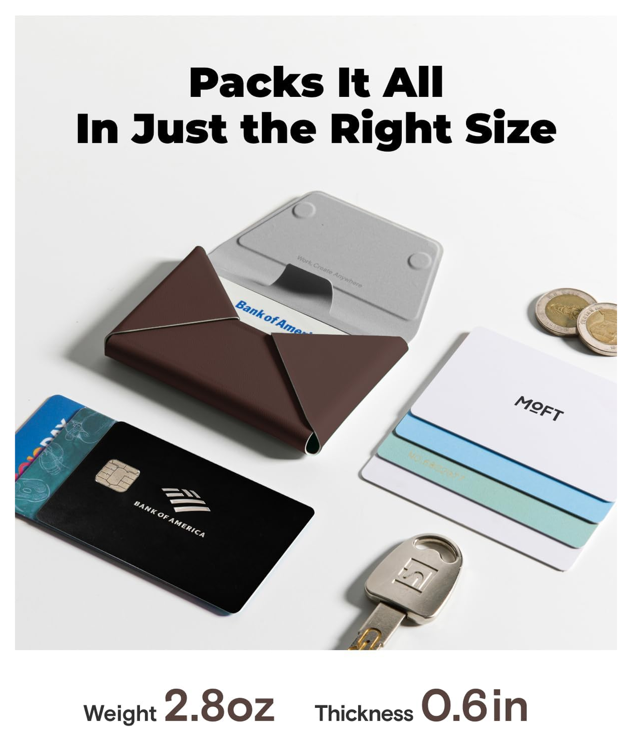 MOFT Snap Field Wallet MagSafe Kaarthouder voor 8 Pasjes Portemonnee Bruin afbeelding 4