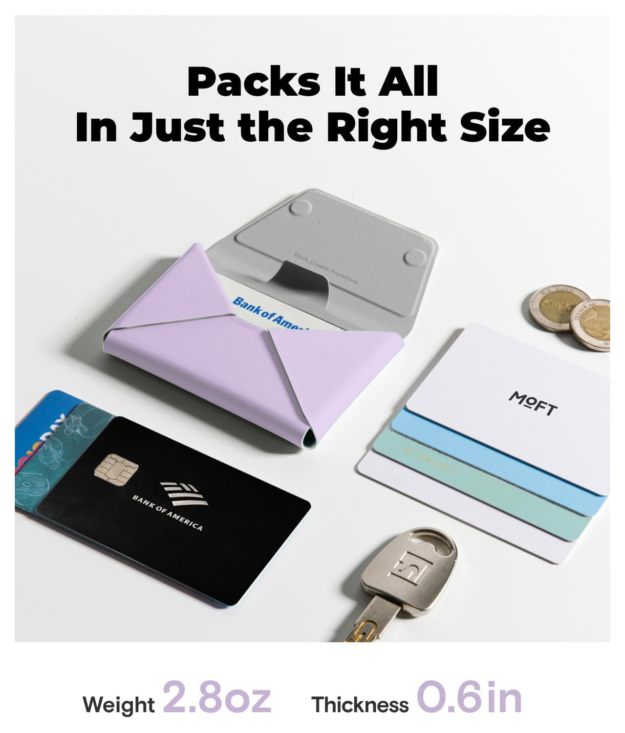 MOFT Snap Field Wallet MagSafe Kaarthouder voor 8 Pasjes Portemonnee Paars afbeelding 4