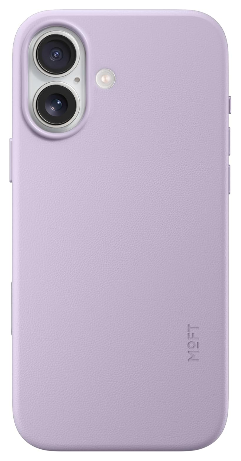 MOFT MOVAS Snap iPhone 17 Hoesje MagSafe Vegan Leer Back Cover Paars afbeelding 1