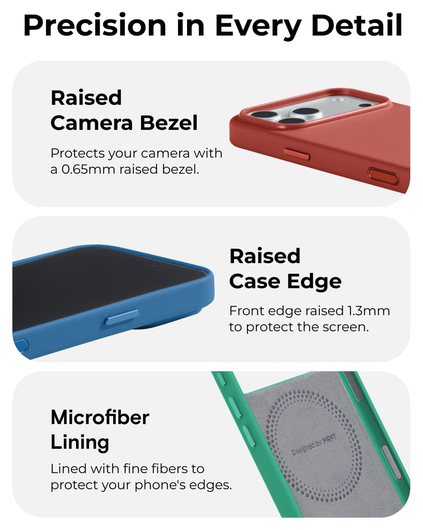 MOFT MOVAS Snap iPhone 17 Hoesje MagSafe Vegan Leer Back Cover Geel afbeelding 4