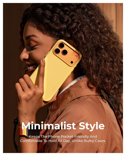 MOFT MOVAS Snap iPhone 17 Pro Max Hoesje MagSafe Leer Back Cover Geel afbeelding 7