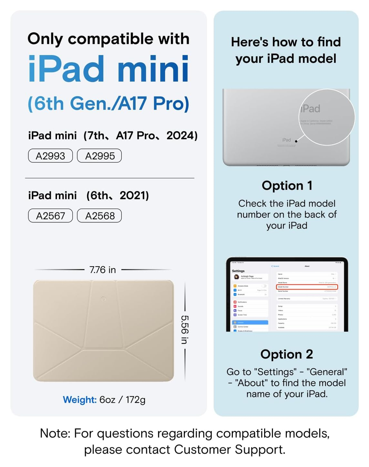MOFT Dynamic Folio iPad Mini 7 / 6 Hoes Book Case met Standaard Beige afbeelding 2