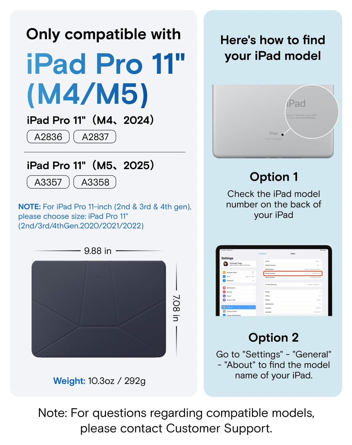 MOFT Dynamic Folio iPad Pro 11 (2024/2025) Hoes Book Case met Standaard Navy afbeelding 2