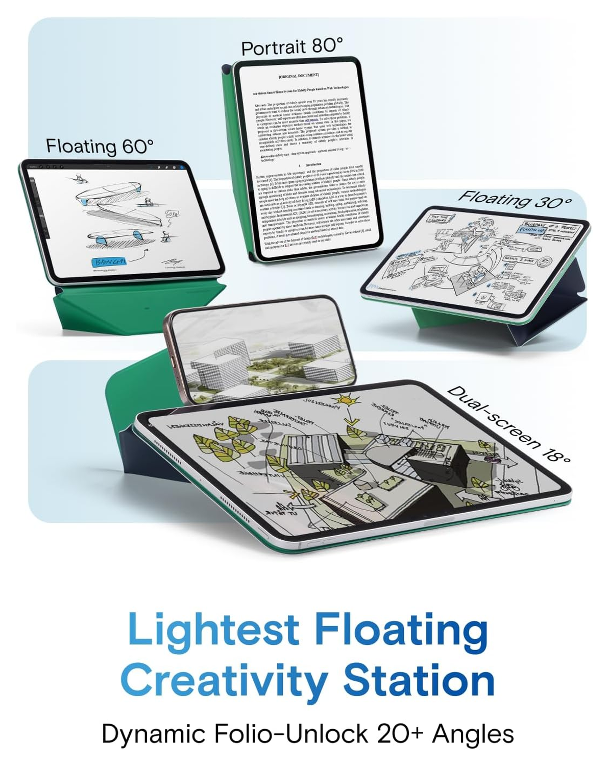 MOFT Dynamic Folio iPad Pro 11 (2024/2025) Hoes Book Case met Standaard Navy afbeelding 4