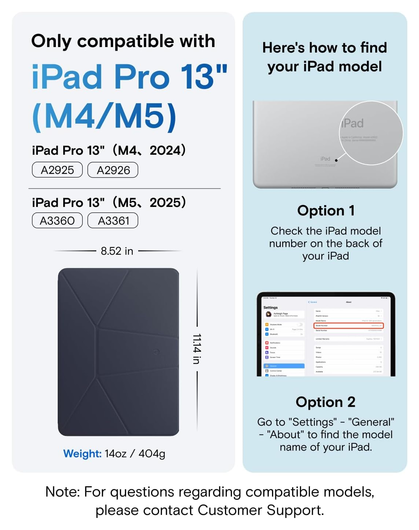 MOFT Dynamic Folio iPad Pro 13 (2024/2025) Hoes Book Case met Standaard Navy afbeelding 2