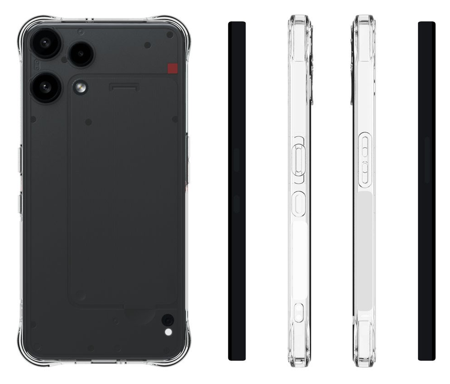 Nothing Phone (3a) Lite Hoesje Schokbestendig en Dun TPU Back Cover Transparant afbeelding 6