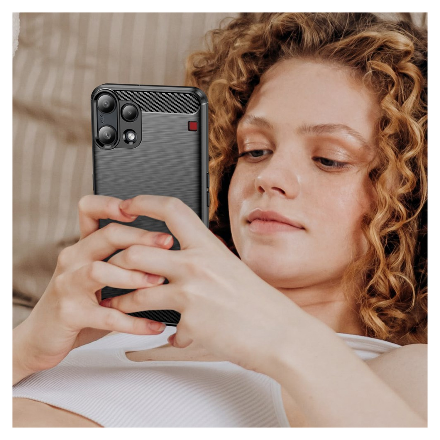 Nothing Phone 3a Lite Hoesje Geborsteld TPU Flexibele Back Cover Zwart afbeelding 7