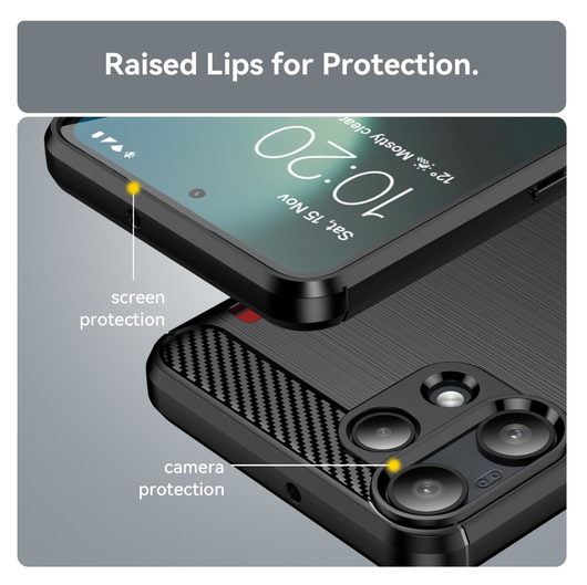 Nothing Phone 3a Lite Hoesje Geborsteld TPU Flexibele Back Cover Zwart afbeelding 6