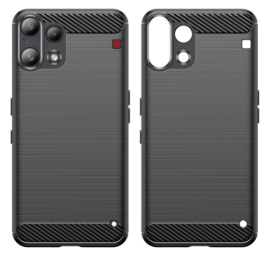 Nothing Phone 3a Lite Hoesje Geborsteld TPU Flexibele Back Cover Zwart afbeelding 8