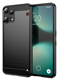 Nothing Phone 3a Lite Hoesje Geborsteld TPU Flexibele Back Cover Zwart afbeelding