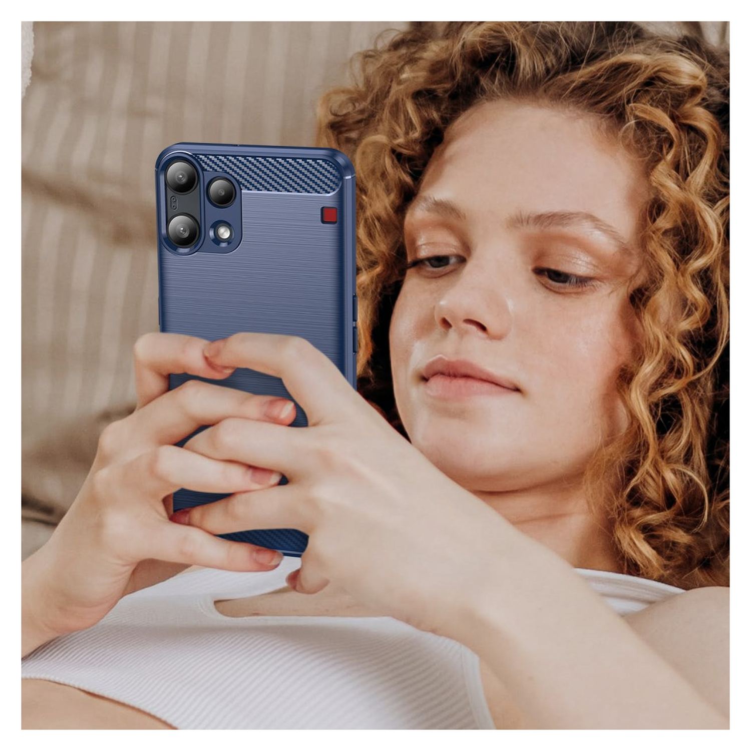 Nothing Phone 3a Lite Hoesje Geborsteld TPU Flexibele Back Cover Blauw afbeelding 7