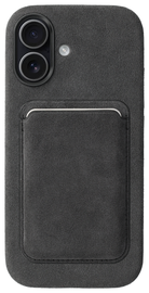 Rosso Avanti Apple iPhone 17 Hoesje Alcantara MagSafe met Wallet Grijs afbeelding