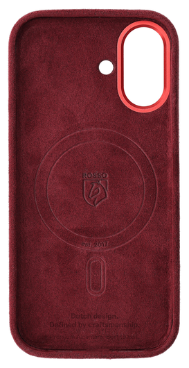 Rosso Avanti Apple iPhone 17 Hoesje Alcantara MagSafe met Wallet Burgundy afbeelding 11