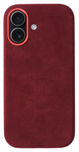 Rosso Avanti Apple iPhone 17 Hoesje Alcantara MagSafe met Wallet Burgundy afbeelding 8