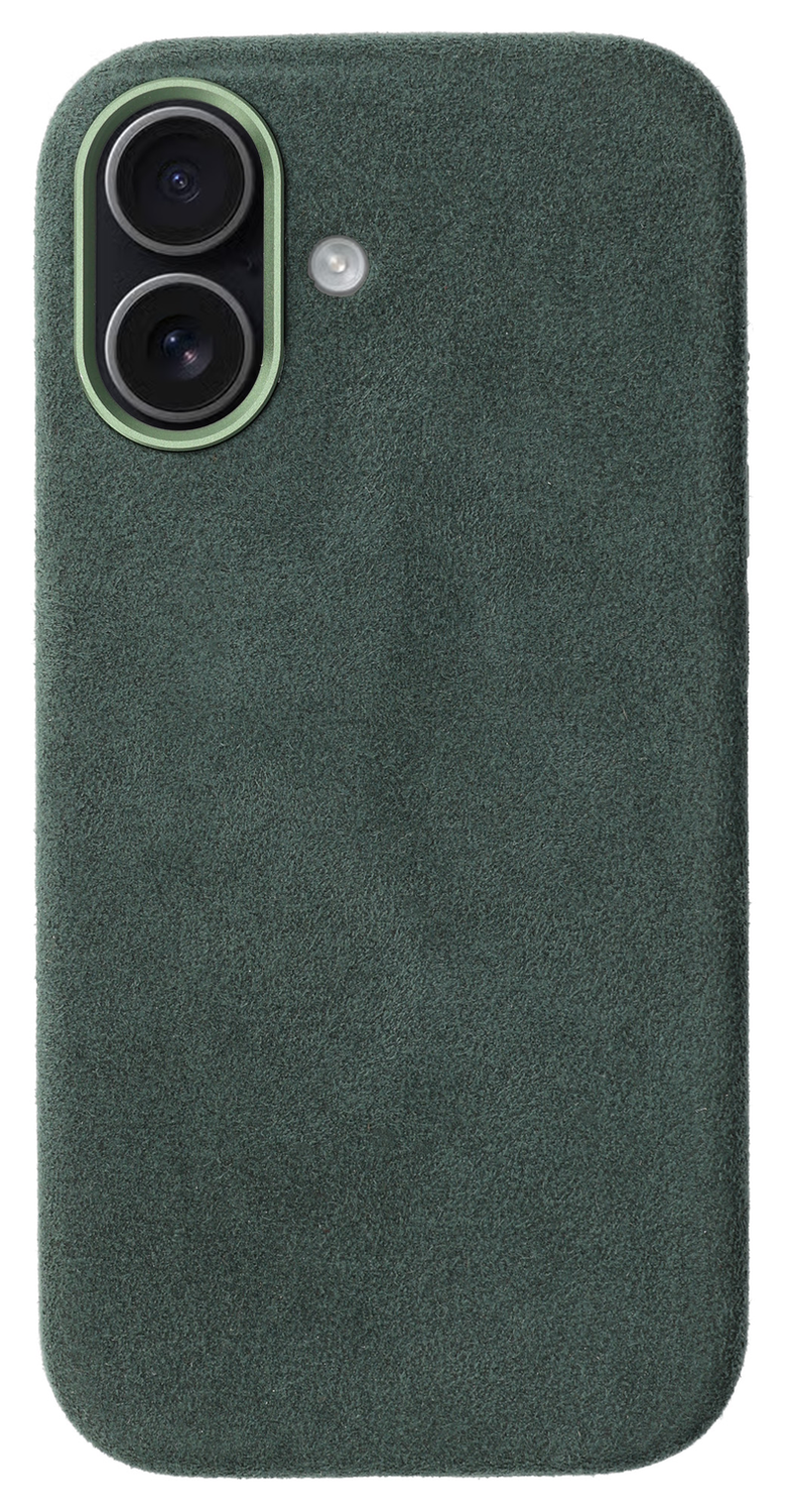 Rosso Avanti Apple iPhone 17 Hoesje Alcantara MagSafe met Wallet Groen afbeelding 8