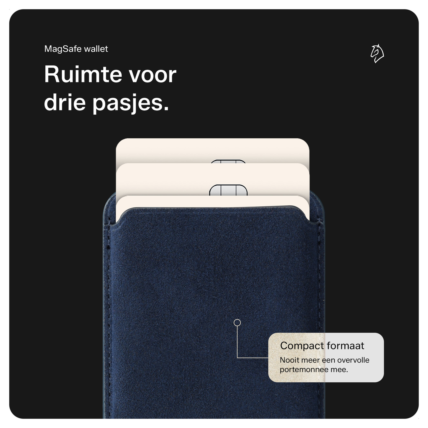Rosso Avanti Apple iPhone 17 Pro Hoesje Alcantara MagSafe met Wallet Blauw afbeelding 6