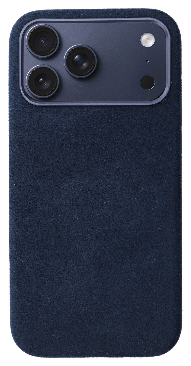 Rosso Avanti Apple iPhone 17 Pro Hoesje Alcantara MagSafe met Wallet Blauw afbeelding 8