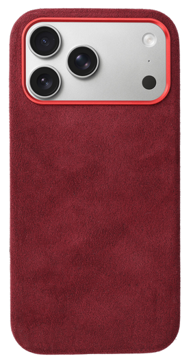 Rosso Avanti Apple iPhone 17 Pro Hoesje Alcantara MagSafe met Wallet Burgundy afbeelding 8