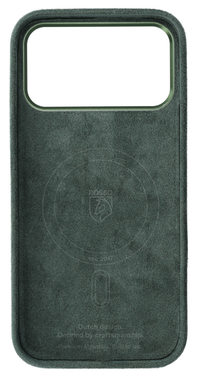Rosso Avanti Apple iPhone 17 Pro Hoesje Alcantara MagSafe met Wallet Groen afbeelding 10