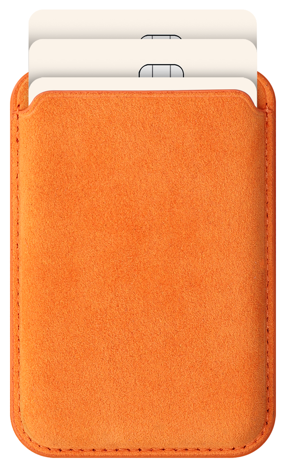 Rosso Avanti Apple iPhone 17 Pro Hoesje Alcantara MagSafe met Wallet Oranje afbeelding 11