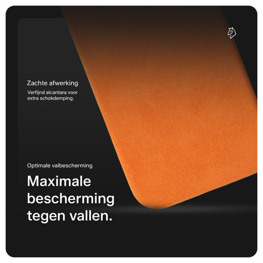 Rosso Avanti Apple iPhone 17 Pro Hoesje Alcantara MagSafe met Wallet Oranje afbeelding 4