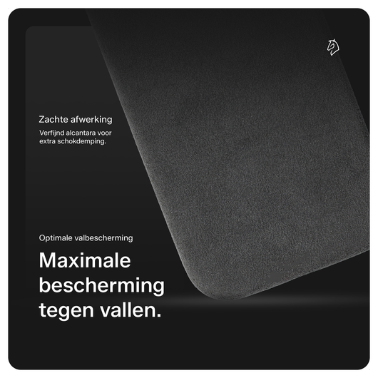 Rosso Avanti iPhone 17 Pro Max Hoesje Alcantara MagSafe met Wallet Grijs afbeelding 4