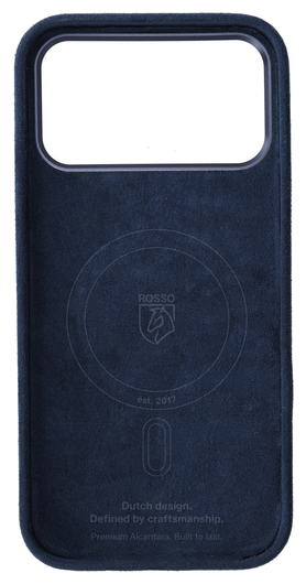 Rosso Avanti iPhone 17 Pro Max Hoesje Alcantara MagSafe met Wallet Blauw afbeelding 11