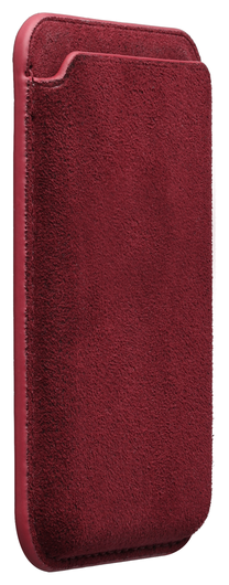 Rosso Avanti iPhone 17 Pro Max Hoesje Alcantara MagSafe met Wallet Burgundy afbeelding 10
