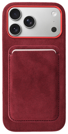 Rosso Avanti iPhone 17 Pro Max Hoesje Alcantara MagSafe met Wallet Burgundy afbeelding