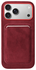 Rosso Avanti iPhone 17 Pro Max Hoesje Alcantara MagSafe met Wallet Burgundy