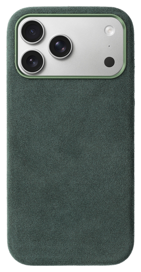 Rosso Avanti iPhone 17 Pro Max Hoesje Alcantara MagSafe met Wallet Groen afbeelding 9