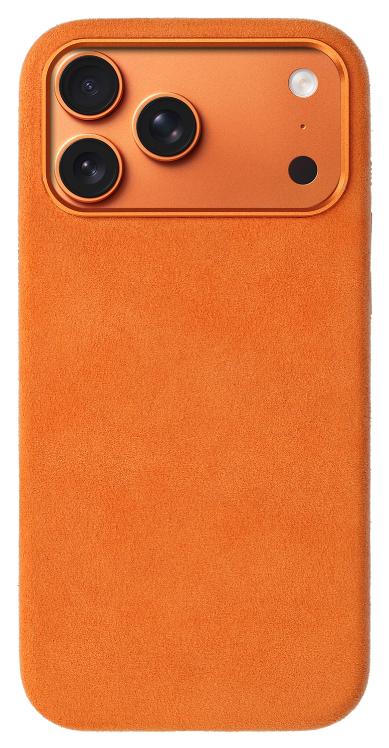 Rosso Avanti iPhone 17 Pro Max Hoesje Alcantara MagSafe met Wallet Oranje afbeelding 8