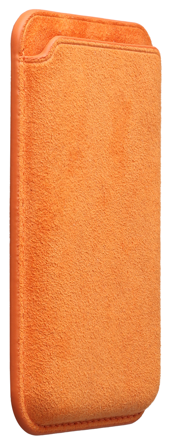 Rosso Avanti iPhone 17 Pro Max Hoesje Alcantara MagSafe met Wallet Oranje afbeelding 10