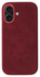 Rosso Avanti Apple iPhone 16 Hoesje Alcantara MagSafe met Wallet Burgundy afbeelding 9