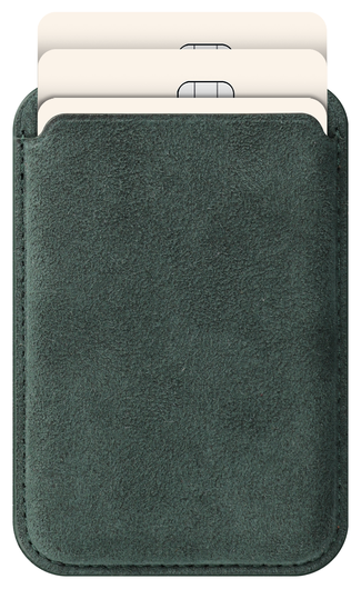 Rosso Avanti Apple iPhone 16 Hoesje Alcantara MagSafe met Wallet Groen afbeelding 8