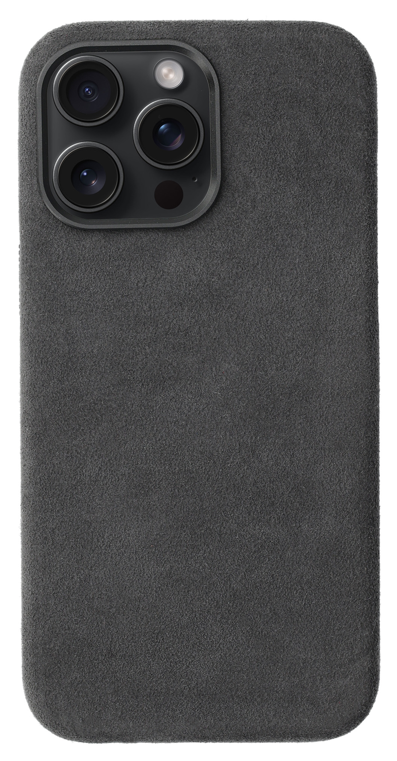 Rosso Avanti iPhone 16 Pro Max Hoesje Alcantara MagSafe met Wallet Grijs afbeelding 8