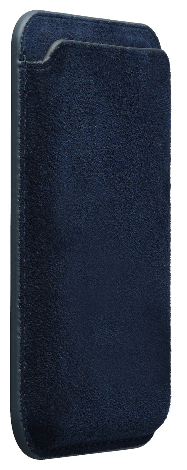 Rosso Avanti iPhone 16 Pro Max Hoesje Alcantara MagSafe met Wallet Blauw afbeelding 10