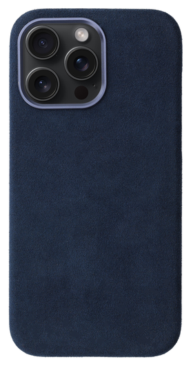 Rosso Avanti iPhone 16 Pro Max Hoesje Alcantara MagSafe met Wallet Blauw afbeelding 8