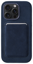 Rosso Avanti iPhone 16 Pro Max Hoesje Alcantara MagSafe met Wallet Blauw afbeelding