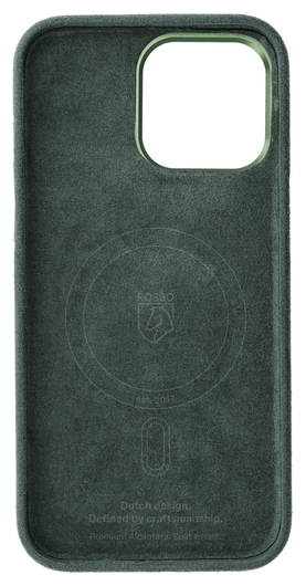 Rosso Avanti iPhone 16 Pro Max Hoesje Alcantara MagSafe met Wallet Groen afbeelding 11