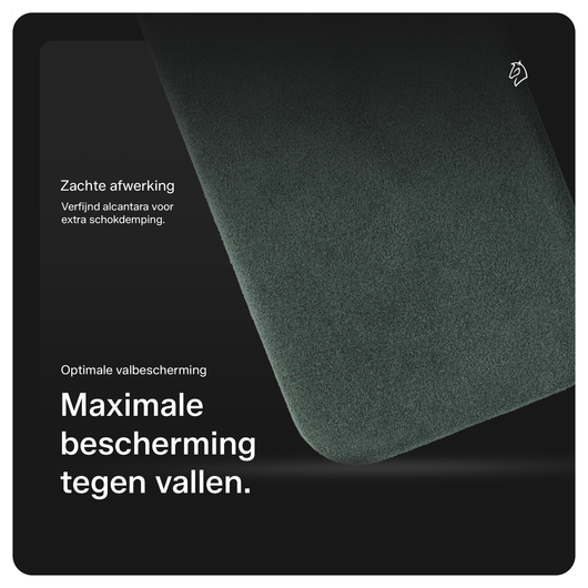 Rosso Avanti iPhone 16 Pro Max Hoesje Alcantara MagSafe met Wallet Groen afbeelding 4