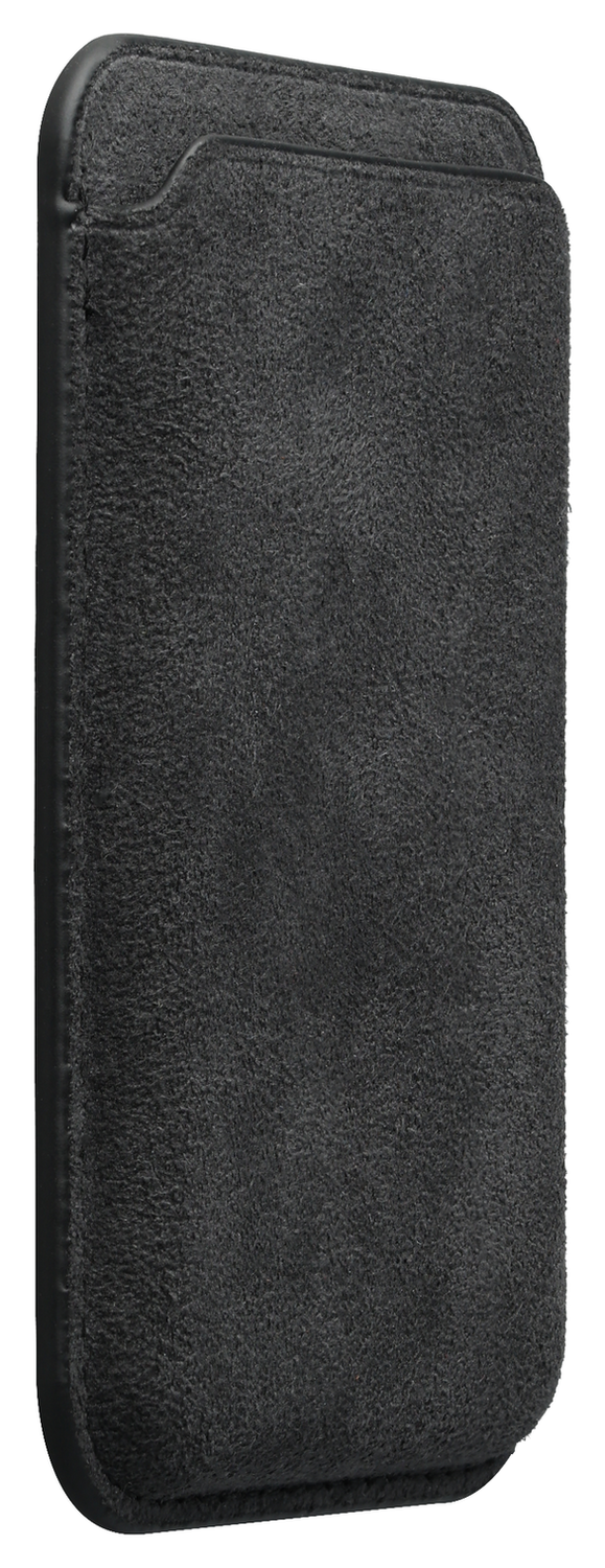 Rosso Avanti Apple iPhone 15 Hoesje Alcantara MagSafe met Wallet Grijs afbeelding 9