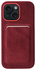 Rosso Avanti Apple iPhone 15 Hoesje Alcantara MagSafe met Wallet Burgundy