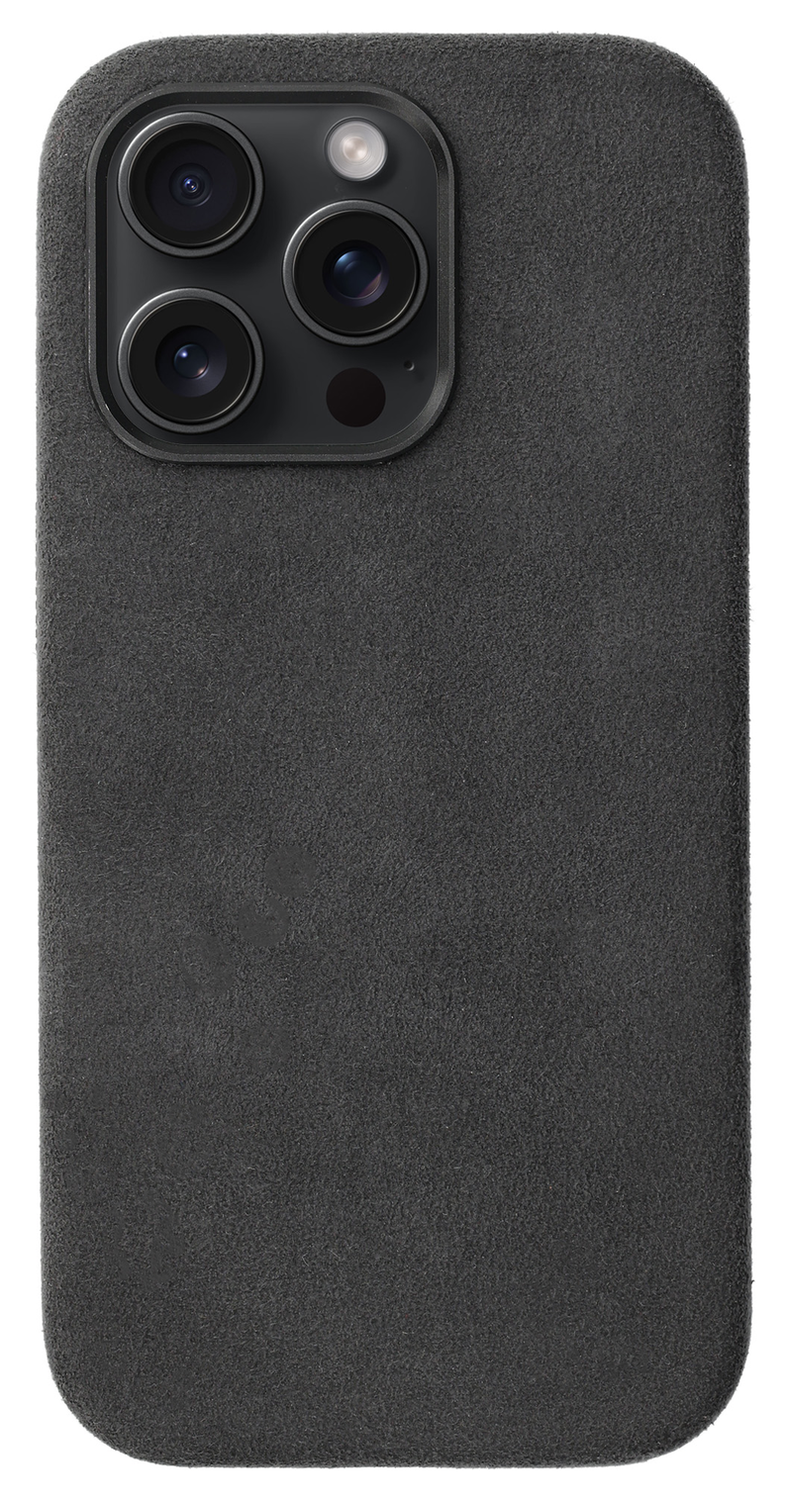 Rosso Avanti Apple iPhone 15 Pro Hoesje Alcantara MagSafe met Wallet Grijs afbeelding 7