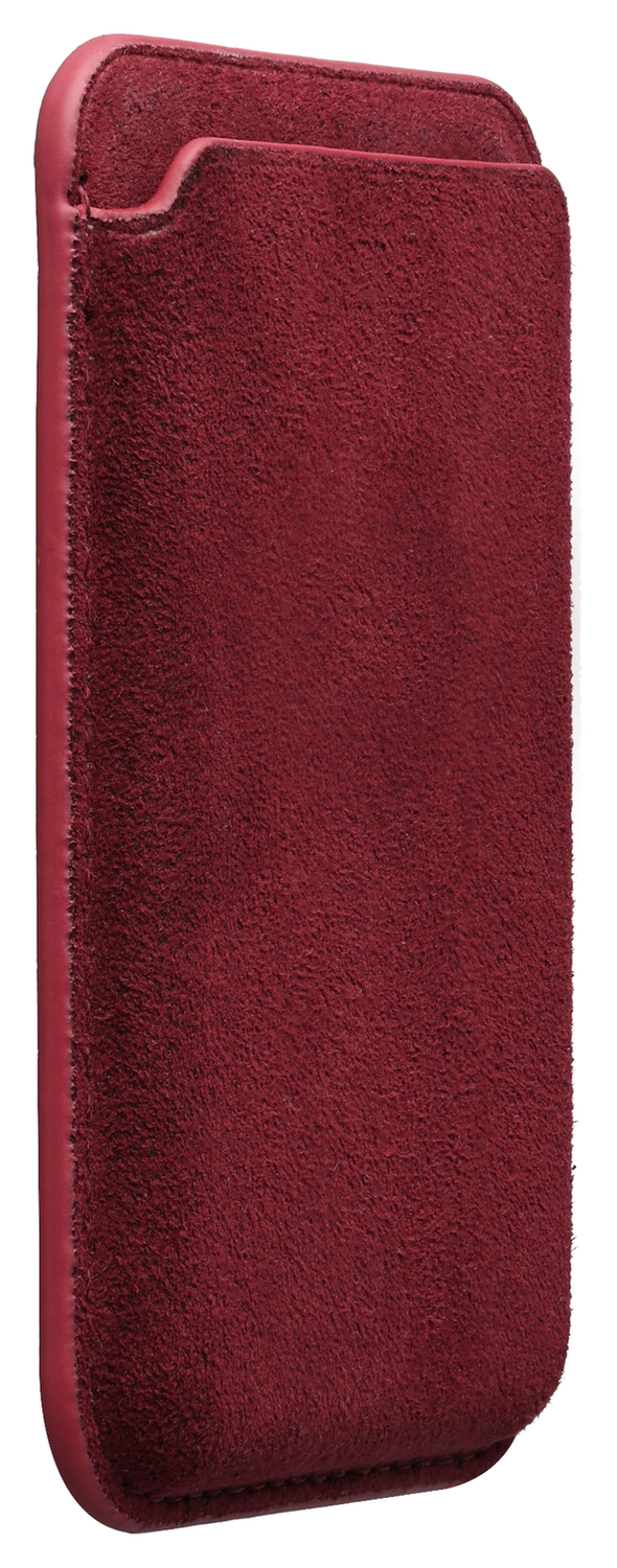 Rosso Avanti Apple iPhone 15 Pro Hoesje Alcantara MagSafe met Wallet Burgundy afbeelding 9
