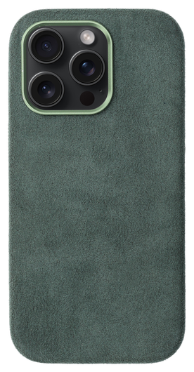 Rosso Avanti Apple iPhone 15 Pro Hoesje Alcantara MagSafe met Wallet Groen afbeelding 7