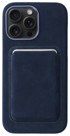 Rosso Avanti iPhone 15 Pro Max Hoesje Alcantara MagSafe met Wallet Blauw