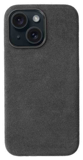 Rosso Avanti Apple iPhone 14 / 13 Hoesje Alcantara MagSafe met Wallet Grijs afbeelding 7